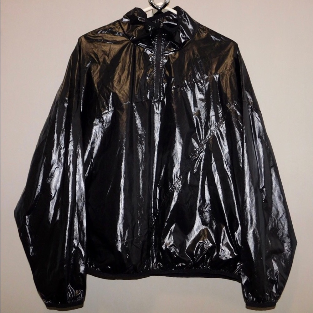 Joy Lab Black Jacket Athletic Running Rain Coat Nylon - Size XL